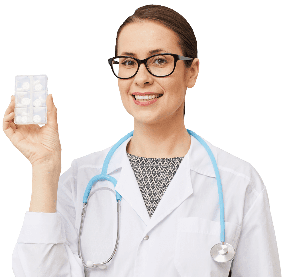 Doctor Holding Pills